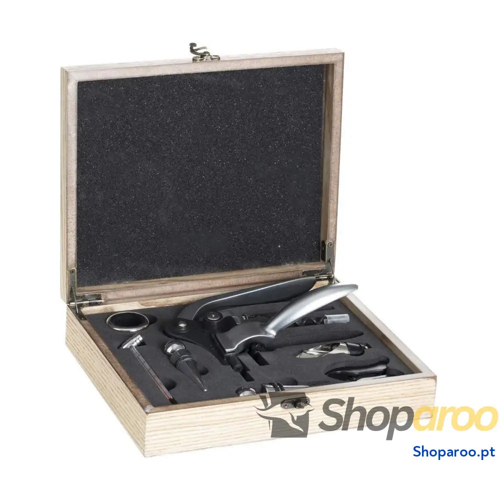 Conjunto de Acessórios para Vinho 5five Simply Smart Sommelier Madeira