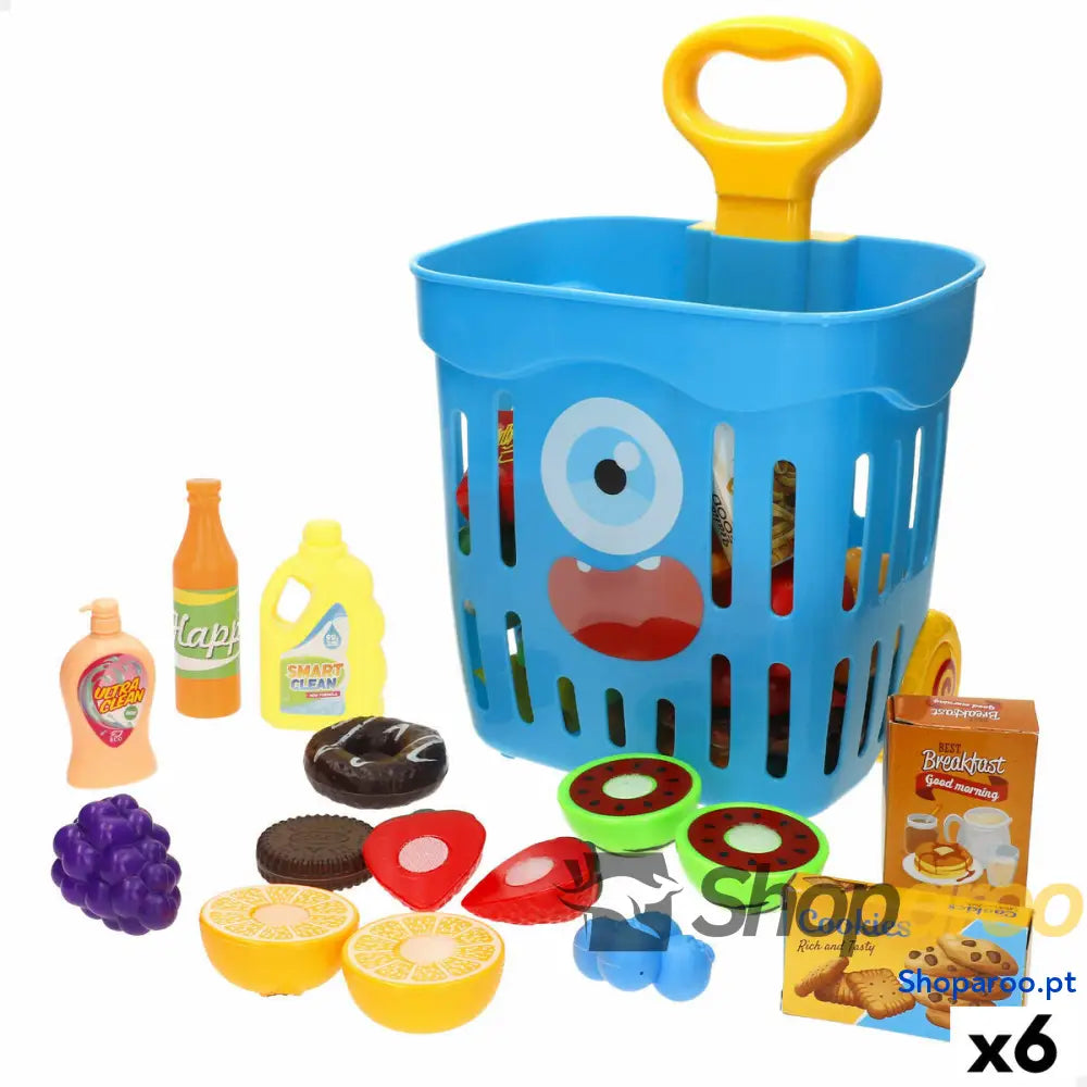 Conjunto de Alimentos de Brincar 22 x 43 x 16 cm 51 Peças 6 Unidades