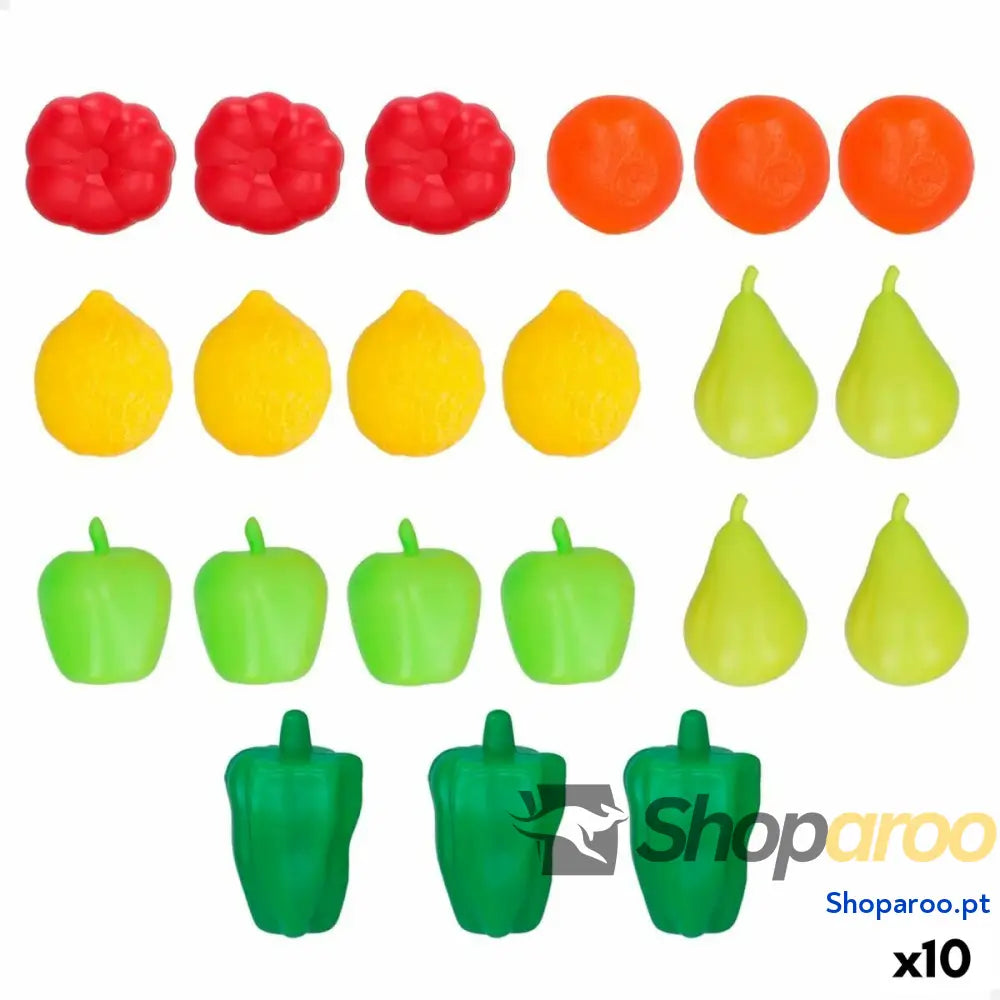 Conjunto de Alimentos de Brincar Colorbaby 21 Peças (10 Unidades)