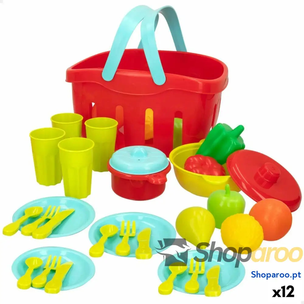 Conjunto de Alimentos de Brincar Colorbaby Equipamentos e utensílios de cozinha 36 Peças (12 Unidades)