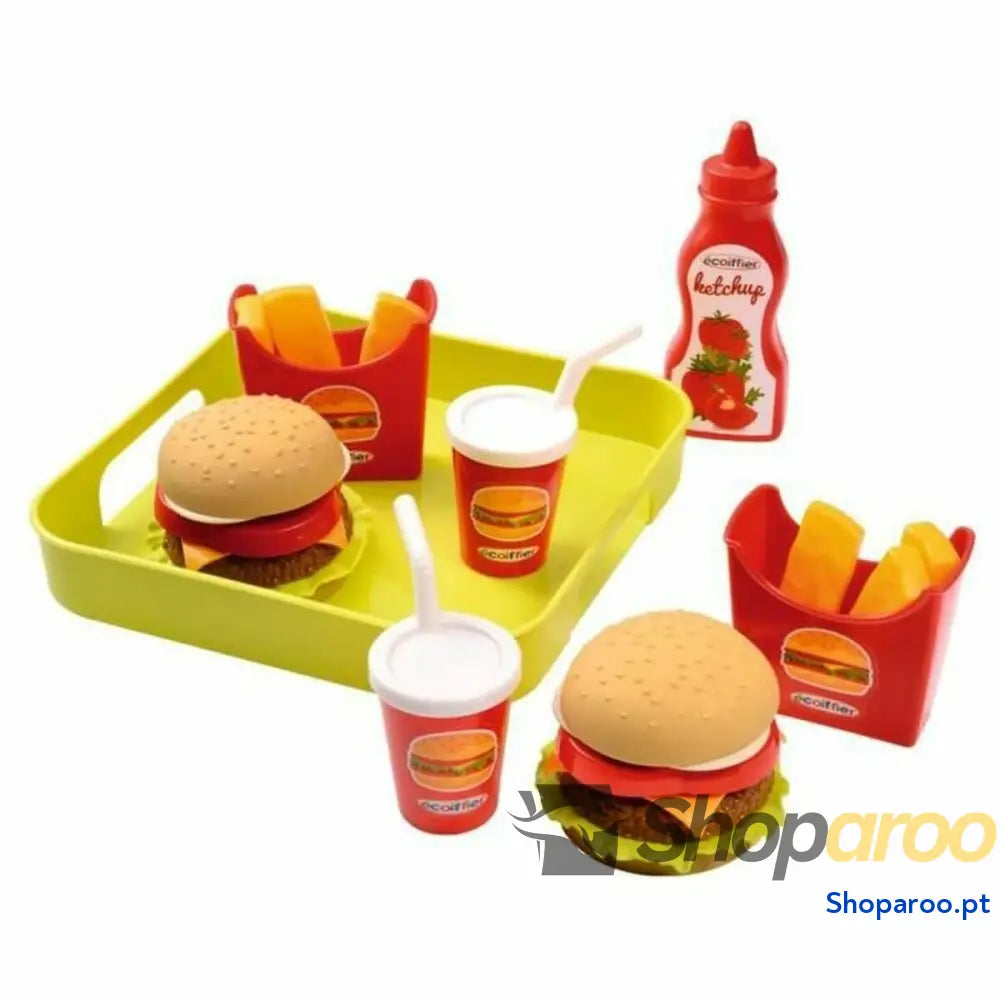 Conjunto de Alimentos de Brincar Ecoiffier Hamburger Tray 