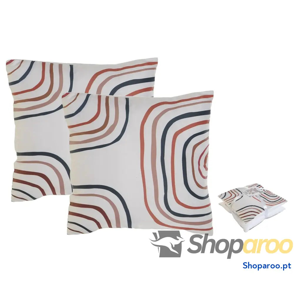 Conjunto de almofadas Home ESPRIT Arco-íris 45 x 5 x 45 cm (2 Unidades)
