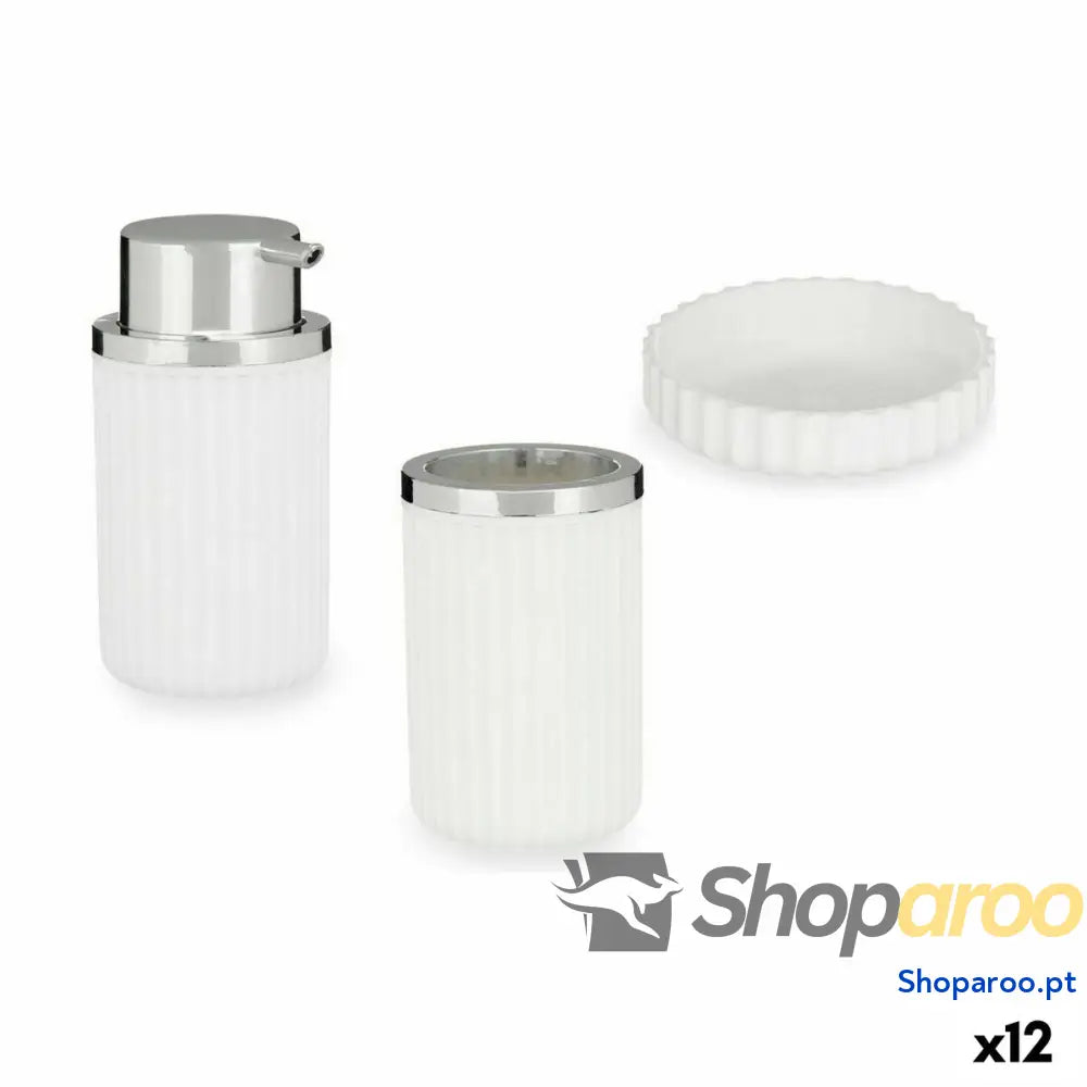 Conjunto de Banho Berilo 3318 1 Branco Plástico (12 Unidades)