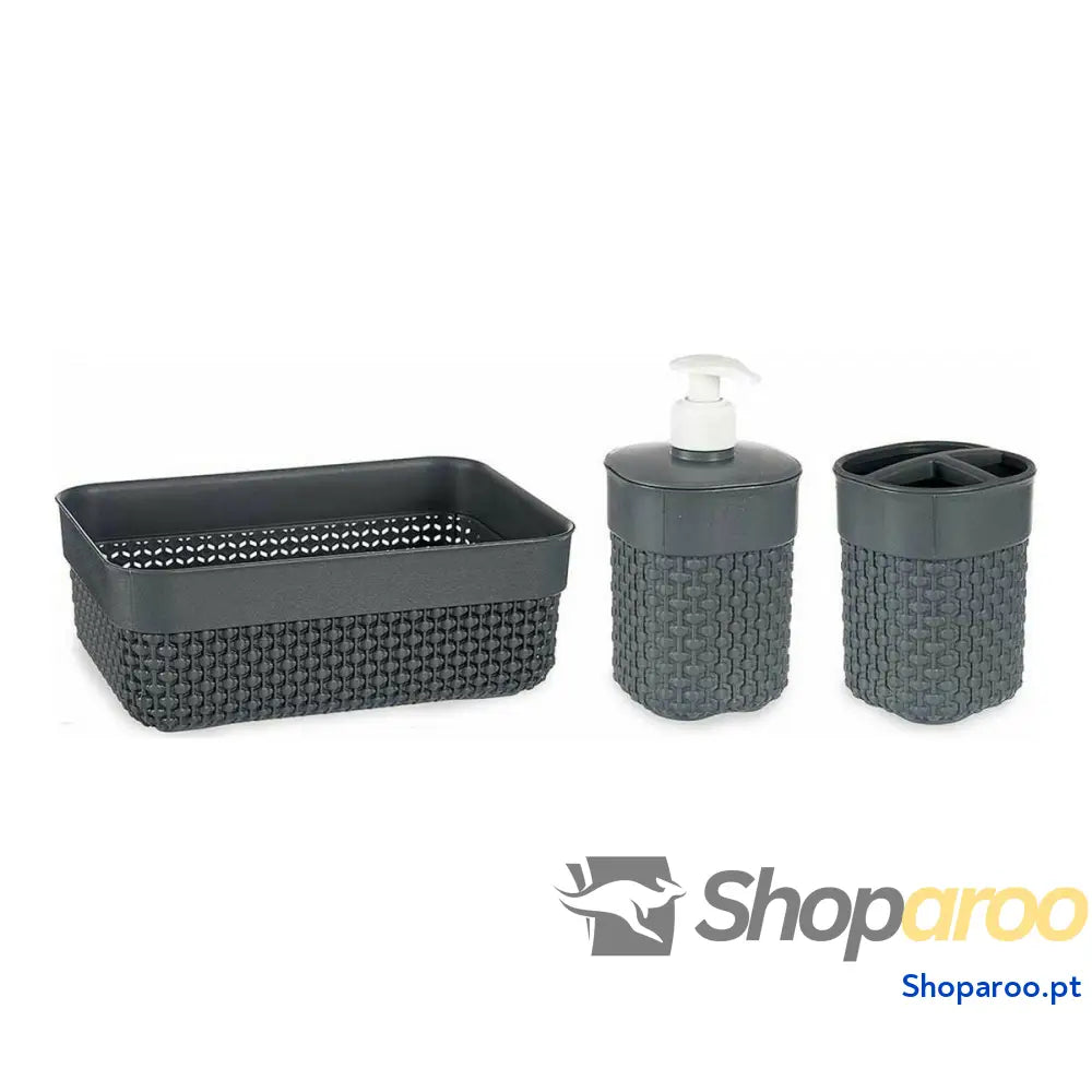 Conjunto de Banho Berilo Antracite Plástico