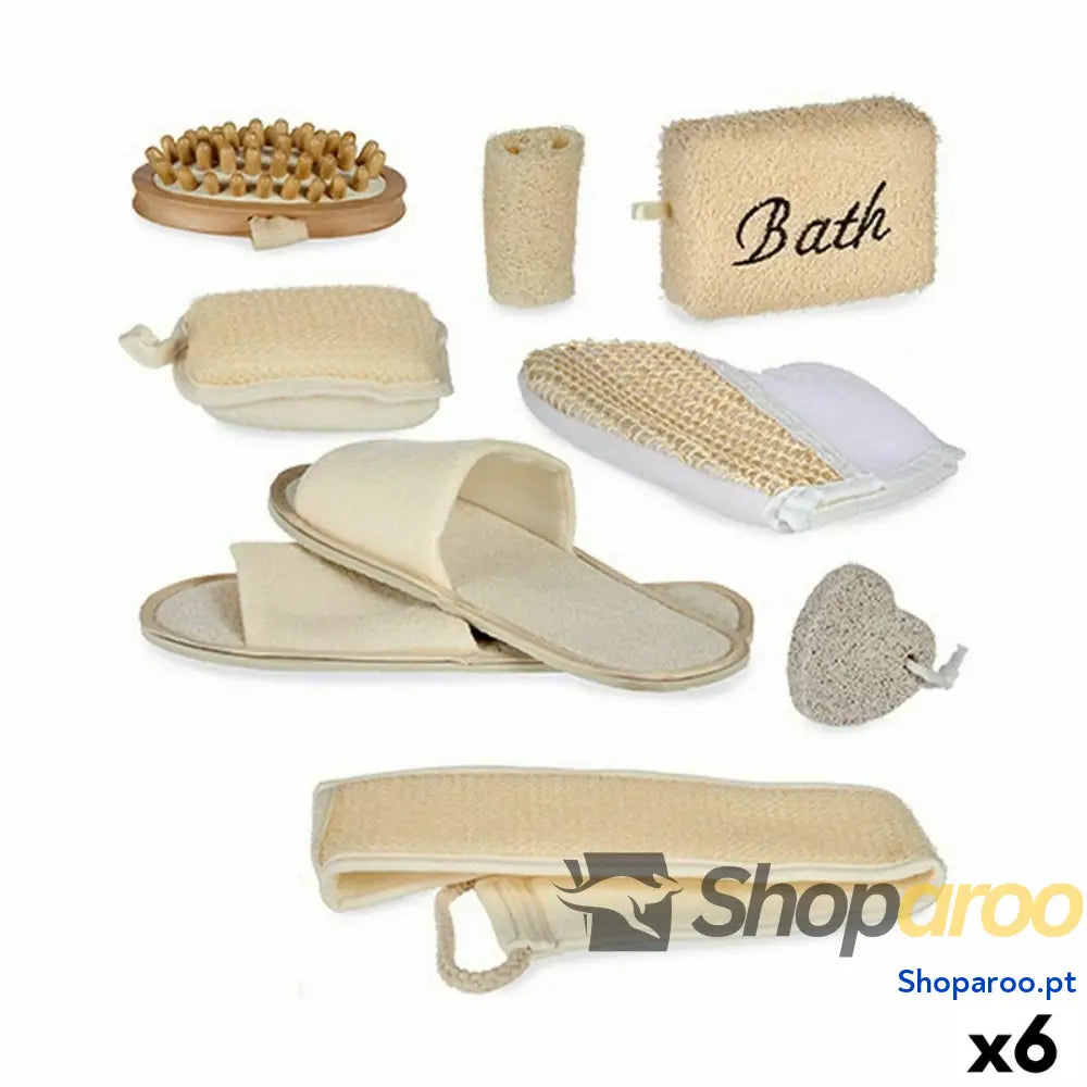 Conjunto de Banho Berilo AR1910122 Castanho Cabaz (6 Unidades)