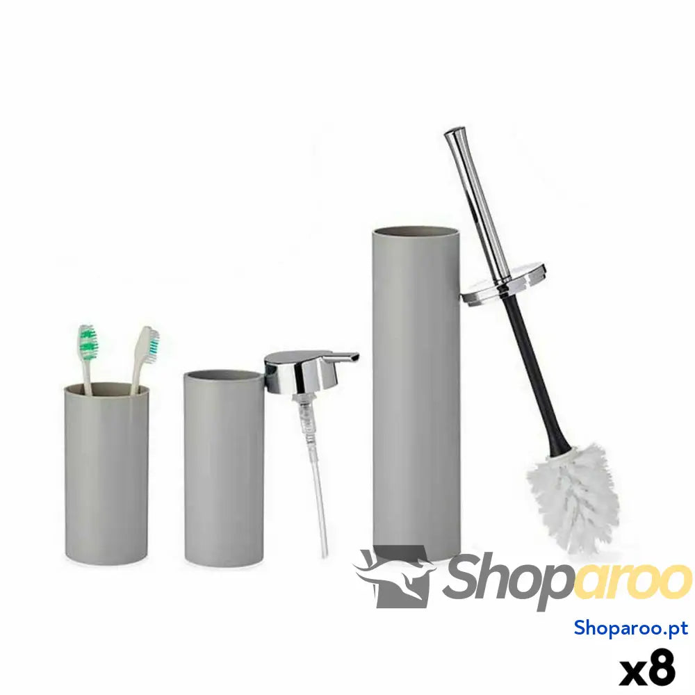 Conjunto de Banho Berilo B6274 S3 1 Cinzento Plástico (8 Unidades)