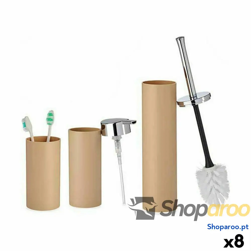 Conjunto de Banho Berilo B6274 S3 2 Castanho Plástico (8 Unidades)