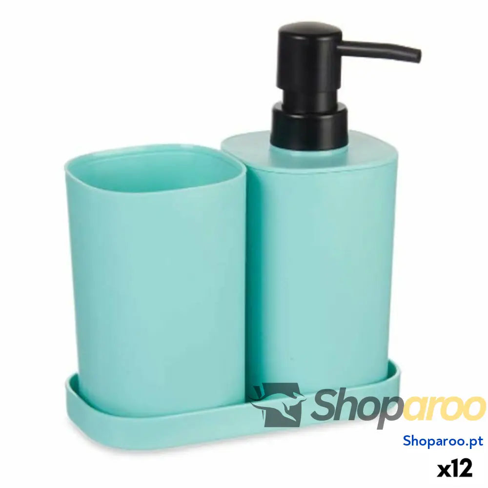 Conjunto de Banho Berilo B8108 S3 MINT Preto Verde Polipropileno (12 Unidades)