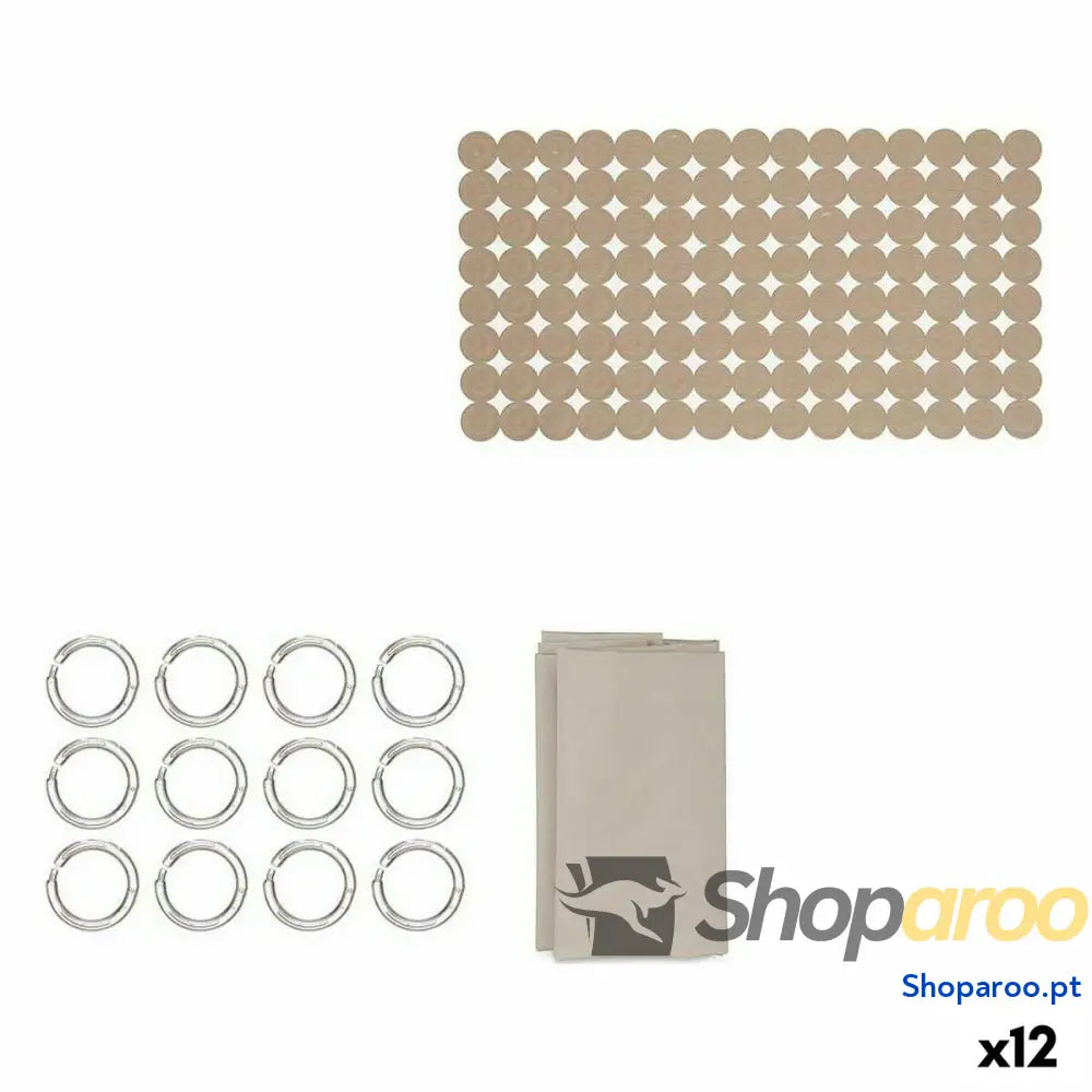 Conjunto de Banho Berilo CN B6032A BEIGE Bege PVC Polietileno EVA (12 Unidades)