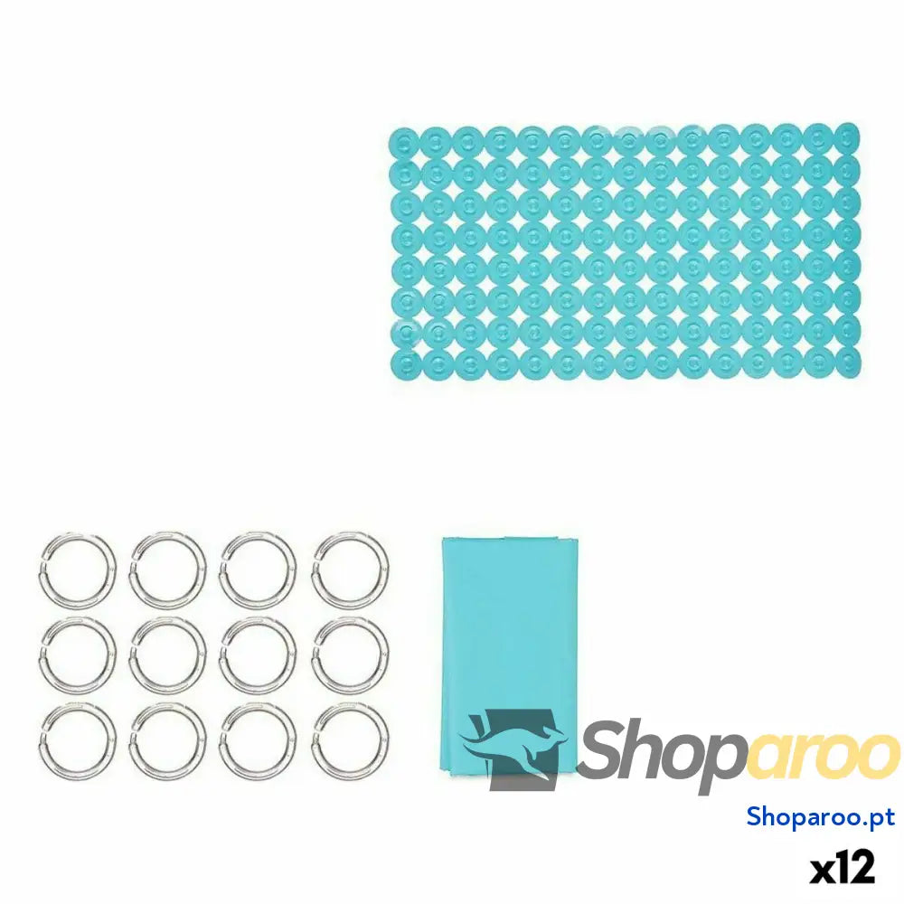 Conjunto de Banho Berilo CN B6032A BLUE Azul PVC Polietileno EVA (12 Unidades)