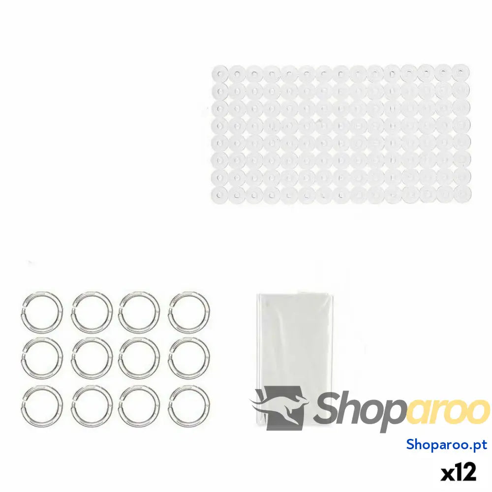 Conjunto de Banho Berilo CN B6032A TRANSP Transparente PVC Polietileno EVA (12 Unidades)