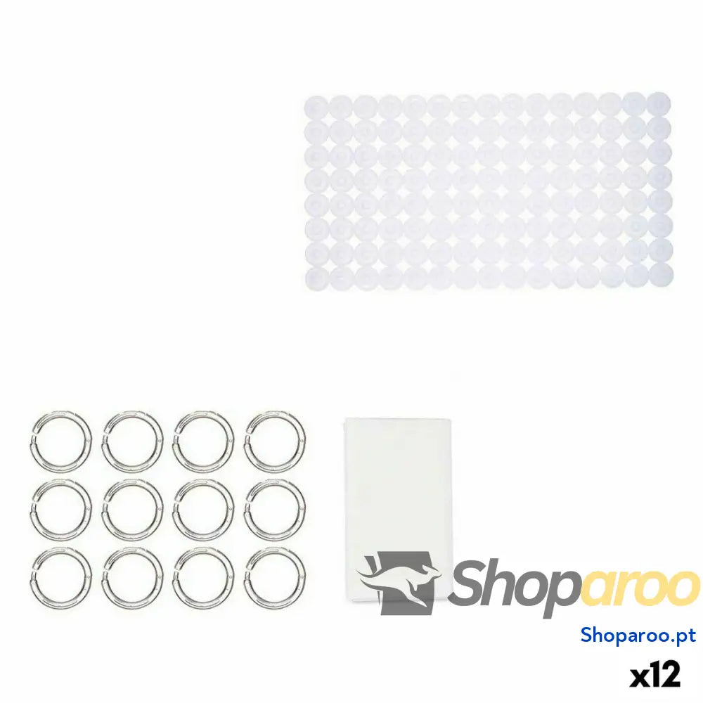 Conjunto de Banho Berilo CN B6032A WHITE Branco PVC Polietileno EVA (12 Unidades)