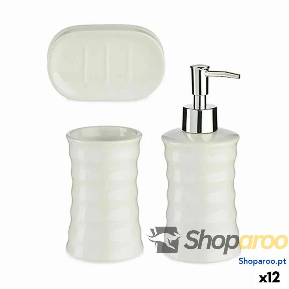 Conjunto de Banho Berilo DW29150 1 Branco Cerâmica (12 Unidades)