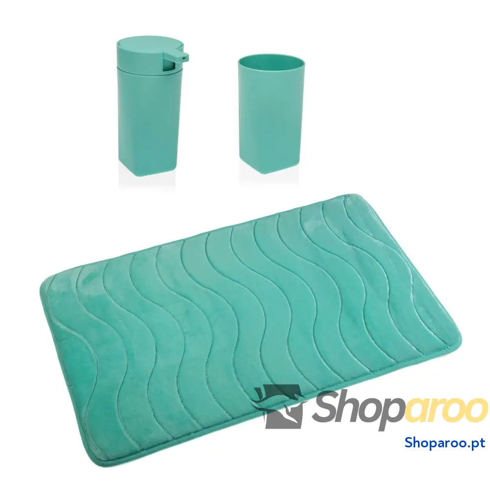 Conjunto de Banho Versa Azul Polipropileno 45 x 2 75 cm Moderno