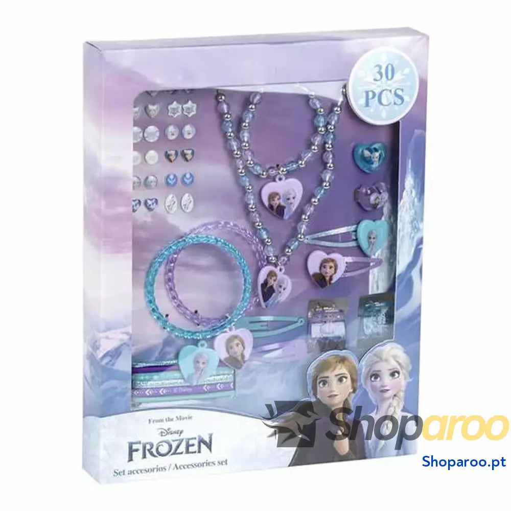 Conjunto de Beleza Frozen Infantil 30 Peças