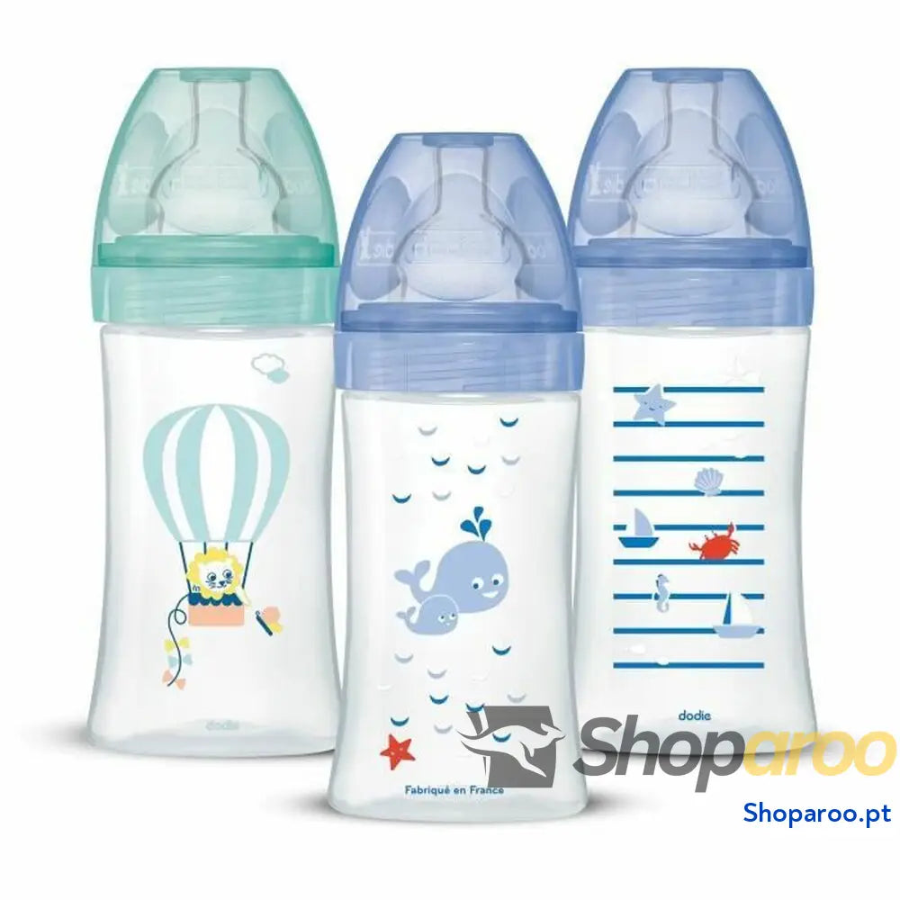 Conjunto de biberões Dodie 3 uds (270 ml)
