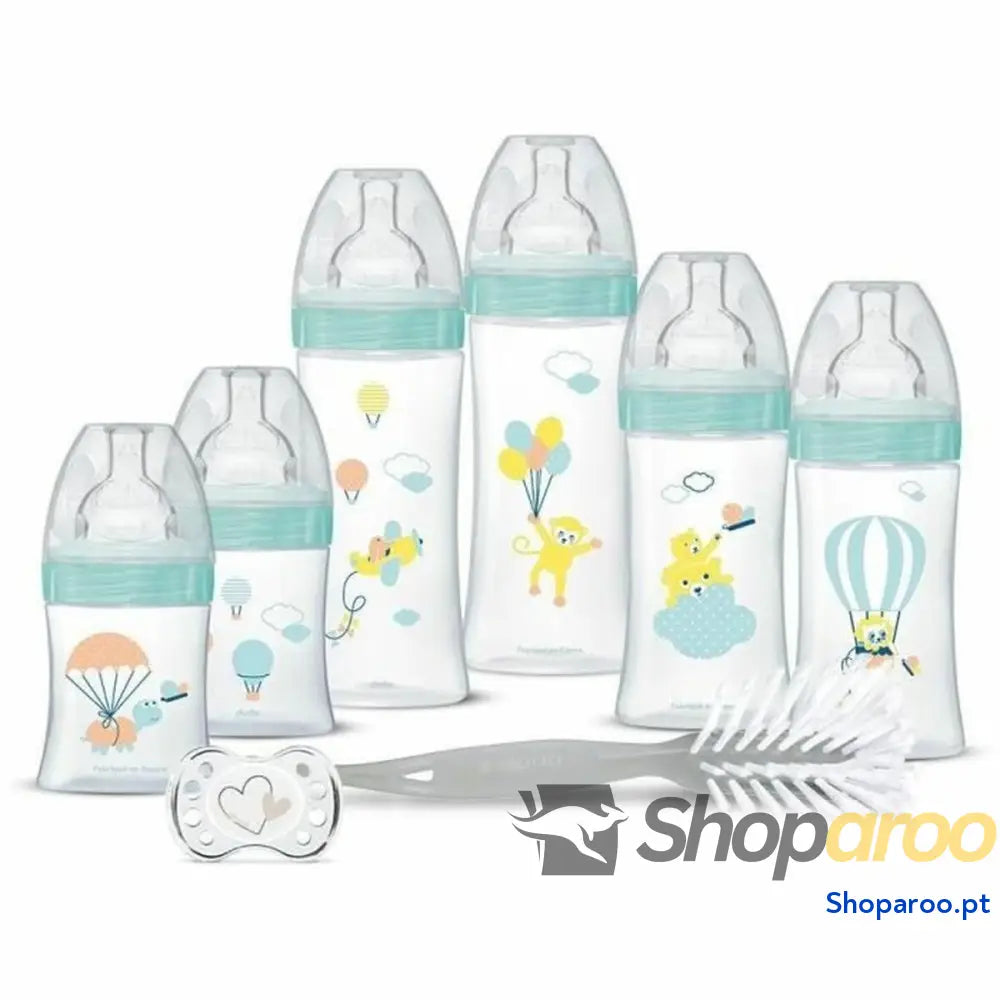 Conjunto de biberões Dodie Azul 8 Peças