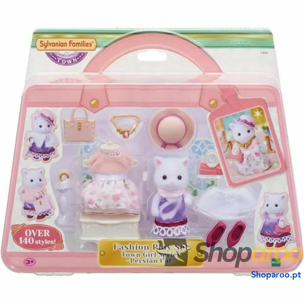Conjunto de Bonecos Sylvanian Families The Fashion Suitcase And Big Sister Persian Cat