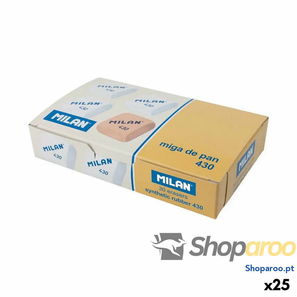 Conjunto de Borrachas Milan GOMA 430 MIGA DE PAN 30 Peças (25 Unidades)