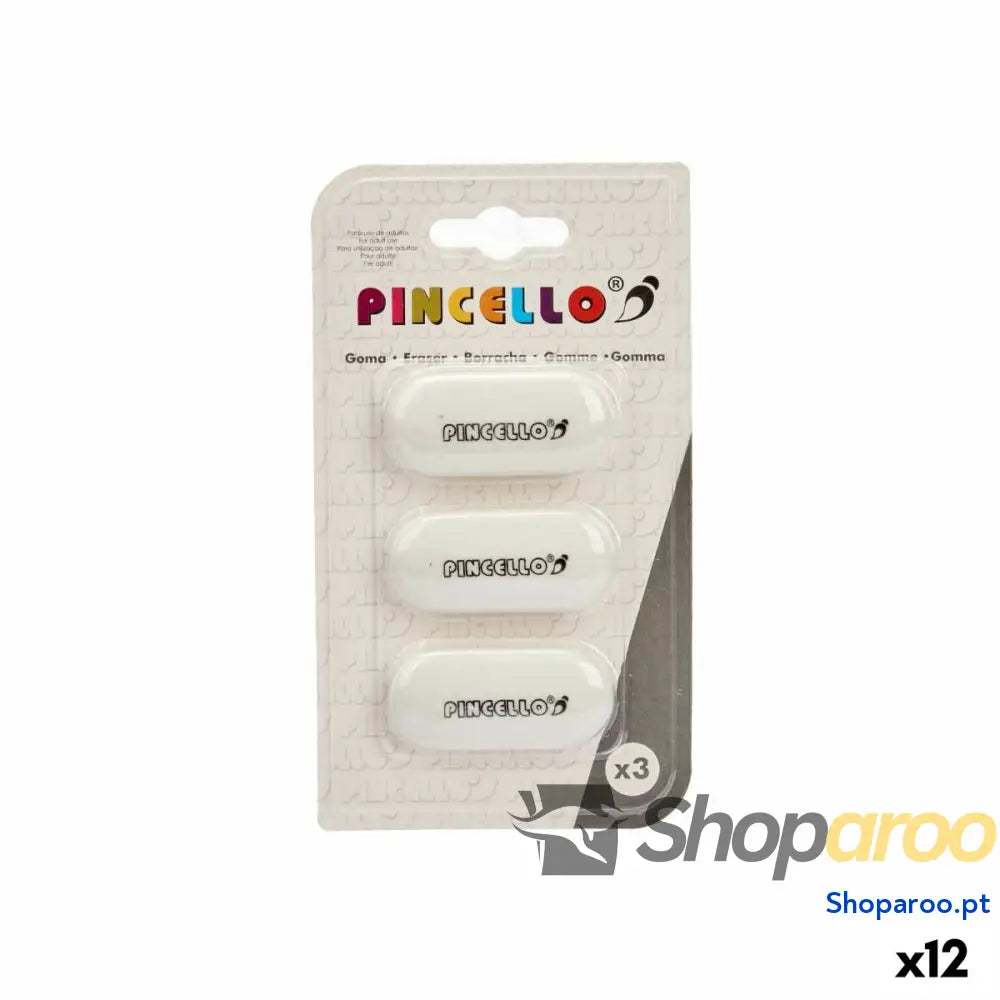 Conjunto de Borrachas Pincello 484 Branco (12 Unidades)