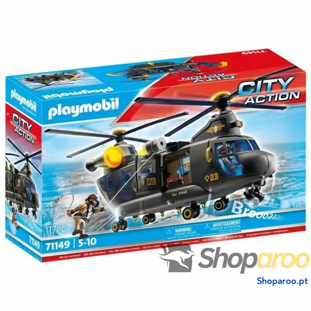 Conjunto de brinquedos Playmobil Police Plane City Action Plástico