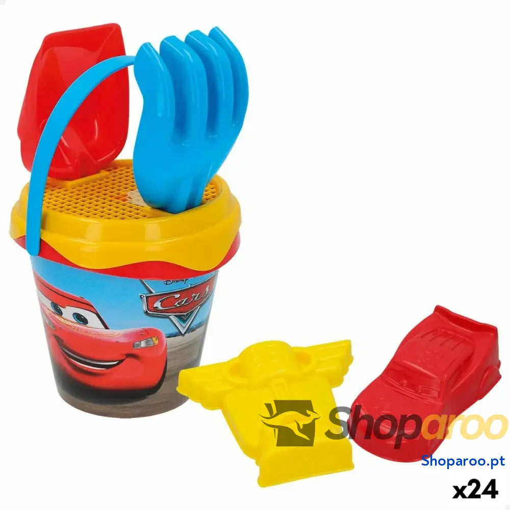 Conjunto de brinquedos praia Cars Ø 14 cm (24 Unidades)