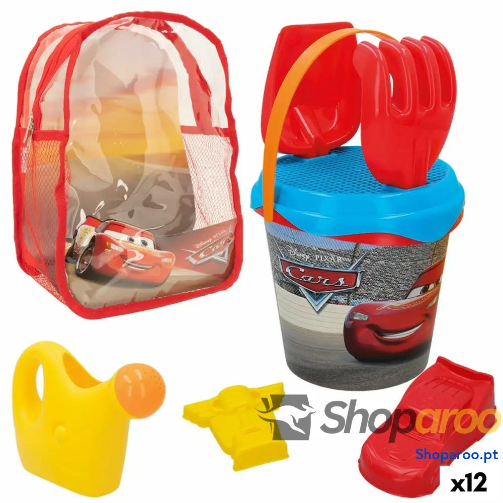 Conjunto de brinquedos praia Cars Polipropileno (12 Unidades)
