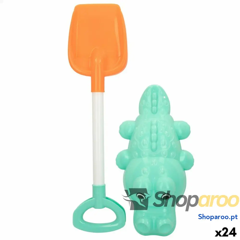Conjunto de brinquedos praia Colorbaby 2 Peças Crocodilo Pá Polipropileno (24 Unidades)