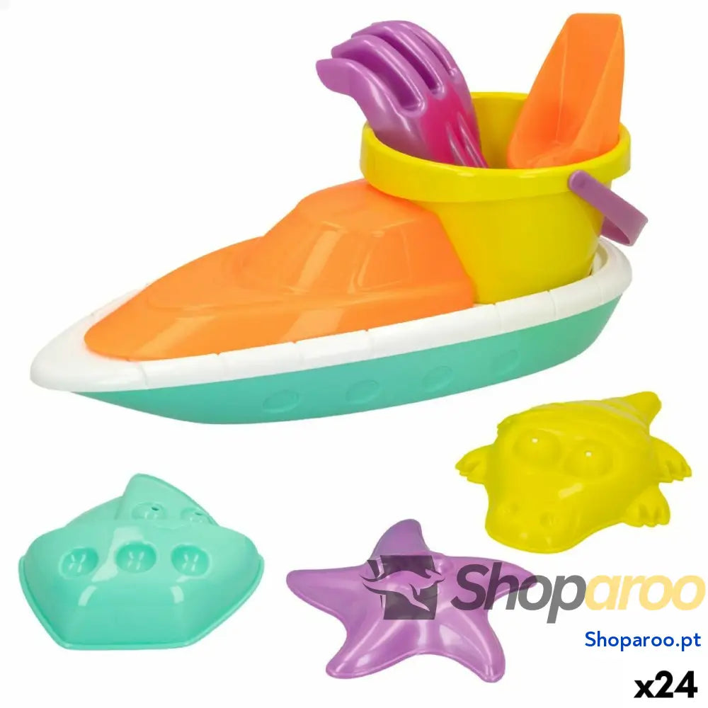 Conjunto de brinquedos praia Colorbaby 7 Peças Barco Polipropileno (24 Unidades)
