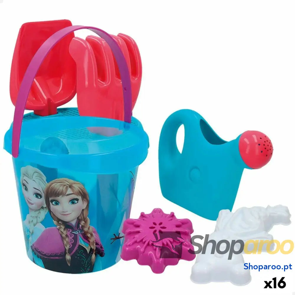 Conjunto de brinquedos praia Frozen Ø 18 cm (16 Unidades)