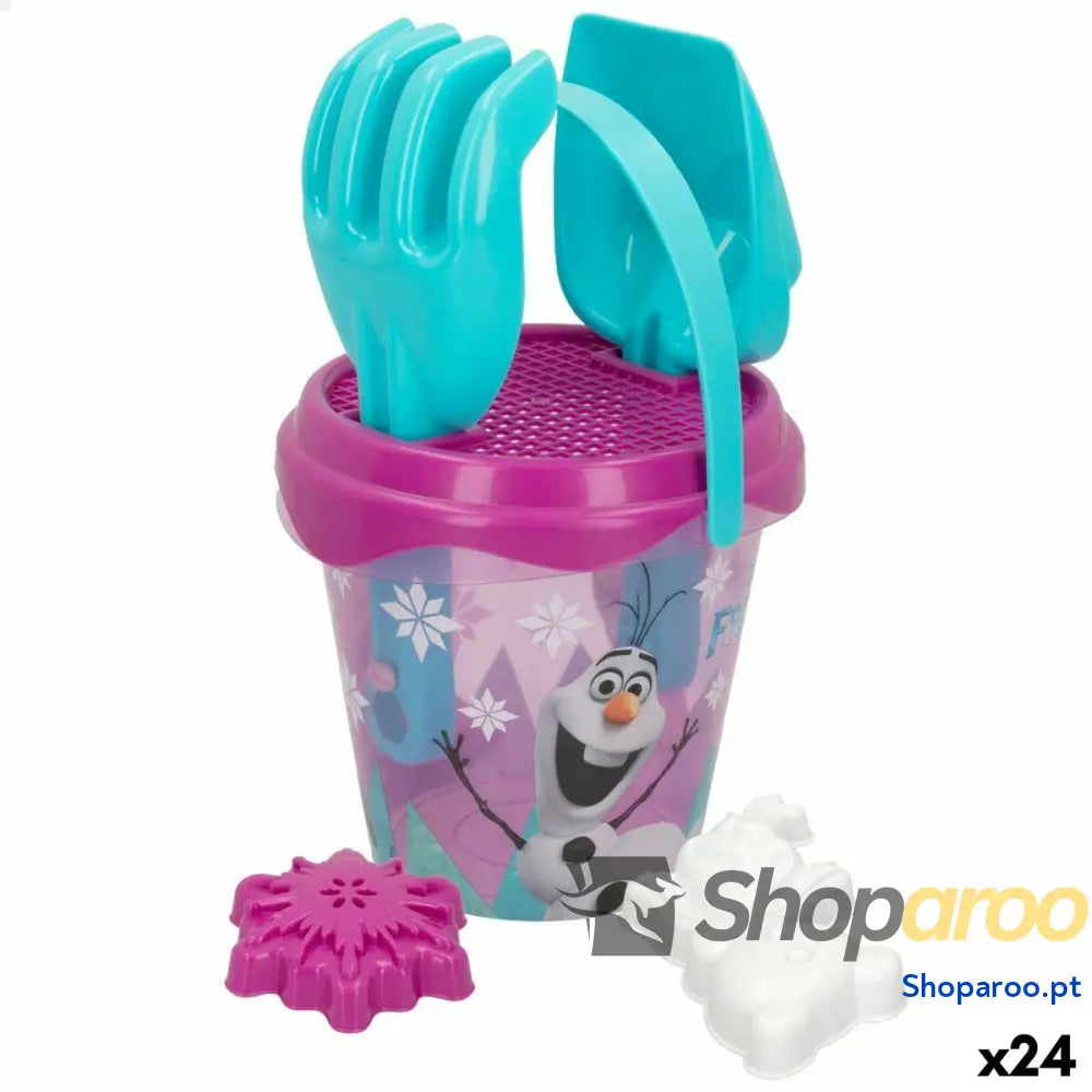 Conjunto de brinquedos praia Frozen Olaf Ø 14 cm (24 Unidades)
