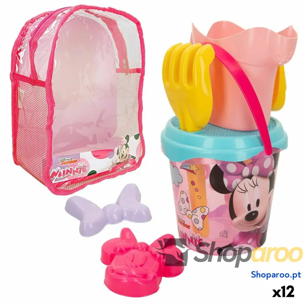 Conjunto de brinquedos praia Minnie Mouse 18 x 16 cm (12 Unidades)