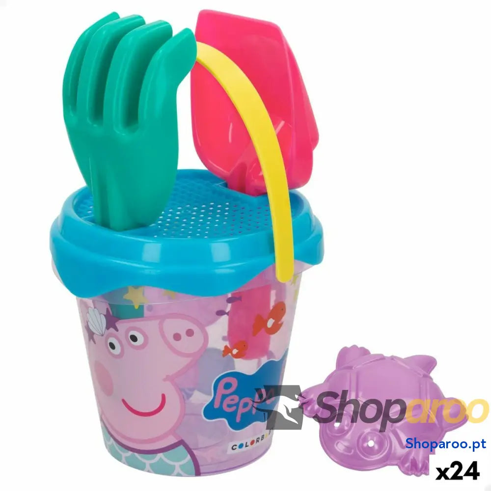 Conjunto de brinquedos praia Peppa Pig 14 x 12,5 cm (24 Unidades)