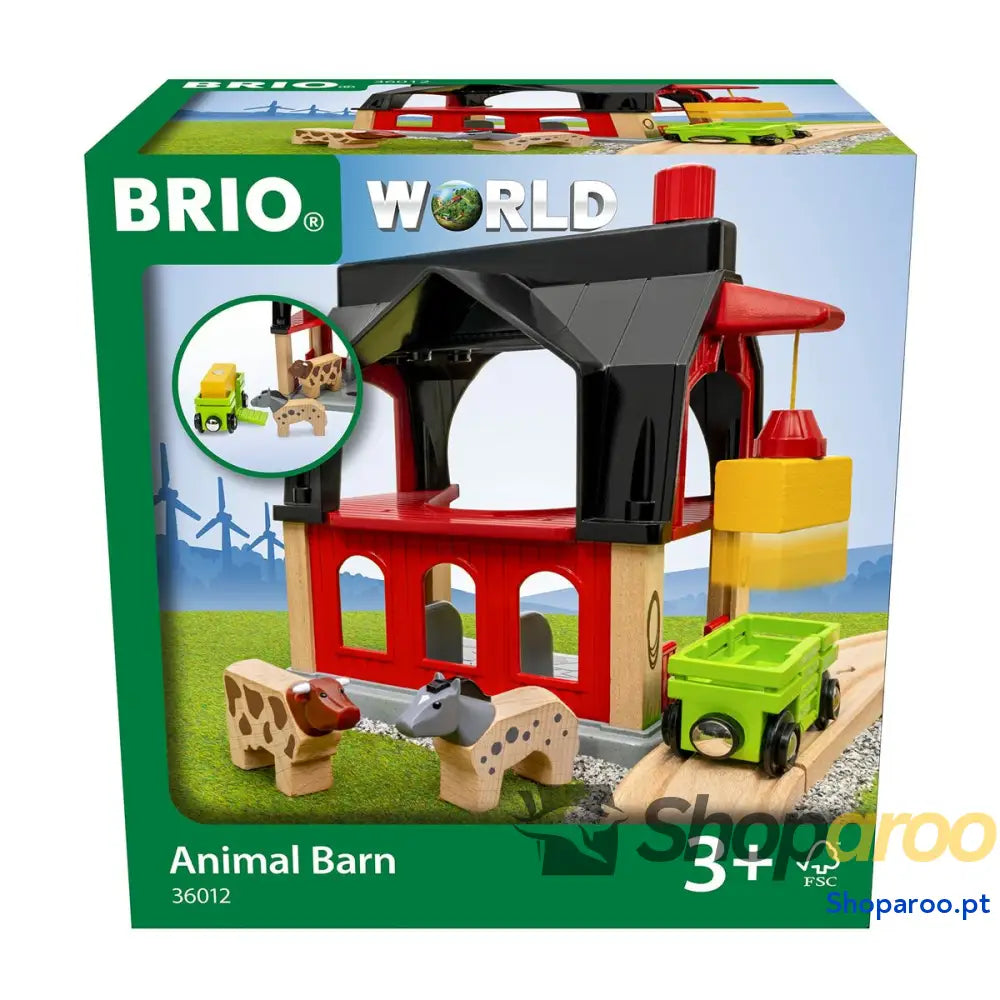 Conjunto de brinquedos Ravensburger Animal barn Madeira