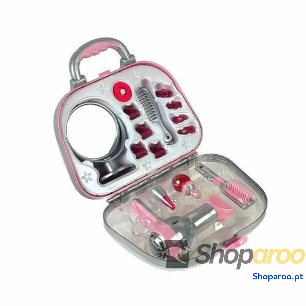 Conjunto de Cabeleireiro Infantil Klein Braun Cor de Rosa Cinzento