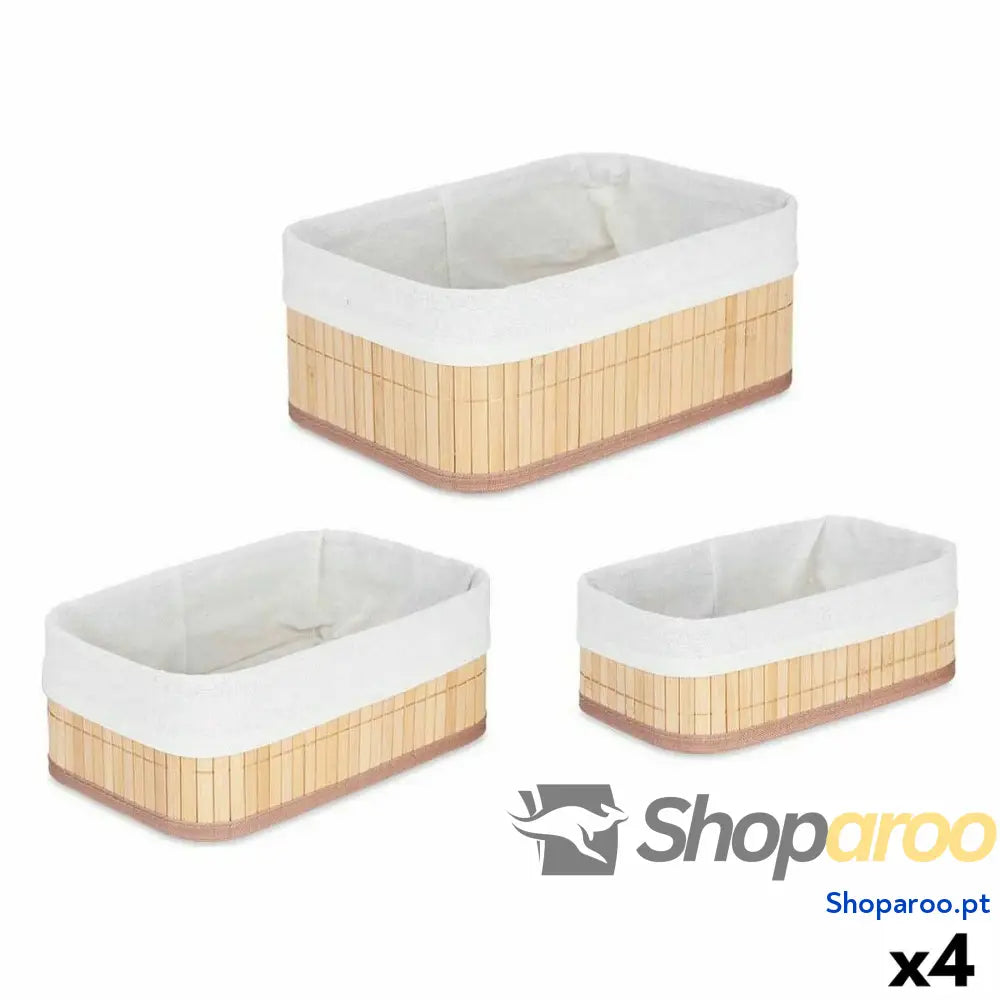 Conjunto de Caixas Organização Empilháveis Kipit BA1317 437 31 x 12 21 cm 4 Unidades