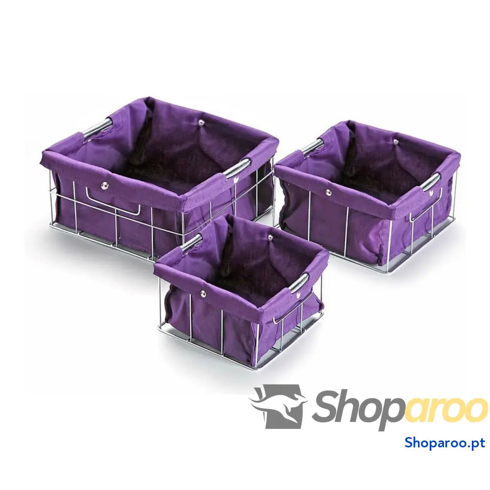 Conjunto de Caixas Organização Empilháveis Versa VS 10650020 26 x 12 cm