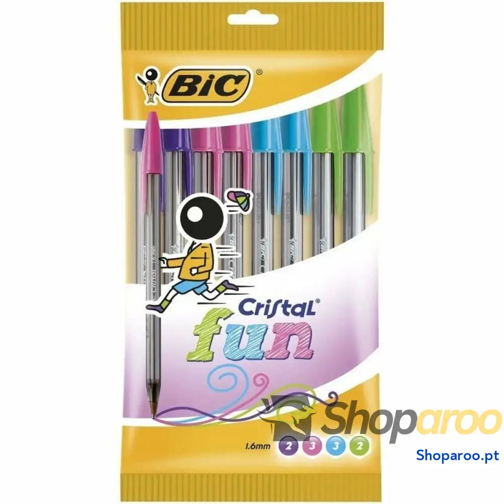 Conjunto de Canetas Bic Cristal Fun 921342 Multicolor 10 Peças (10 Unidades)