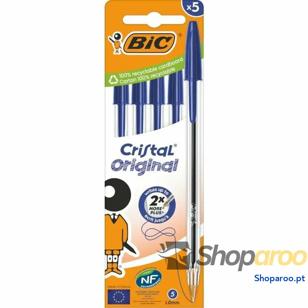 Conjunto de Canetas Bic Bic Cristal Original 516344 Azul