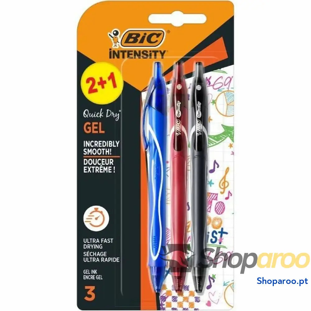 Conjunto de Canetas Bic Gelocity Quick Dry 972035
