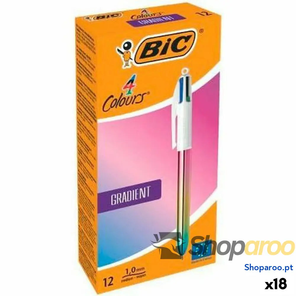 Conjunto de Canetas Bic GRADIENT Multicolor 0,32 mm (18 Unidades) (12 Peças)