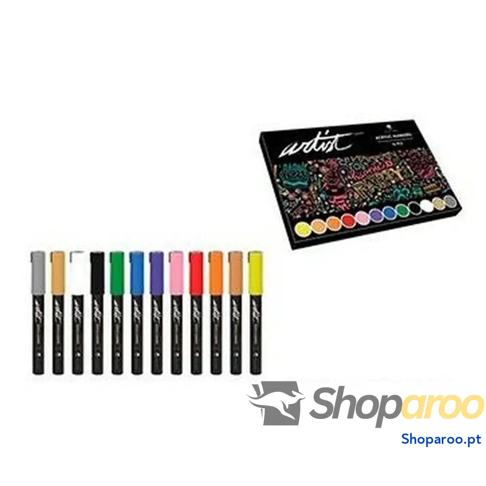 Conjunto de Canetas de Feltro Alex Bog Artist Multicolor 4,5 mm 12 Peças