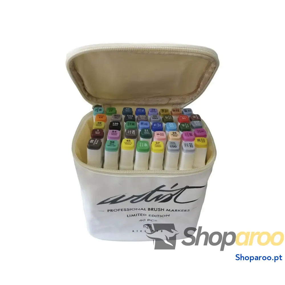 Conjunto de Canetas de Feltro Alex Bog Canvas Luxe Professional 40 Peças Multicolor