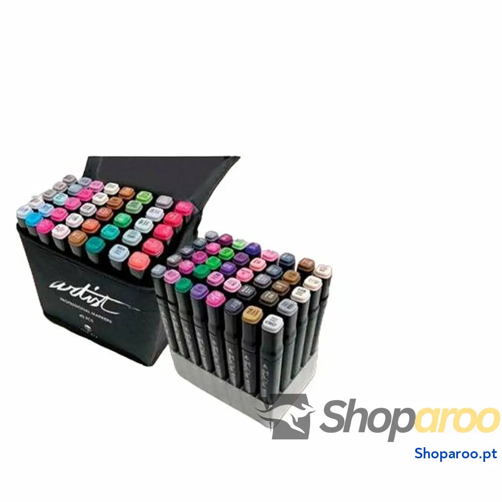 Conjunto de Canetas de Feltro Alex Bog Luxury Canvas Gama Artist 40 Peças Ponta dupla Multicolor