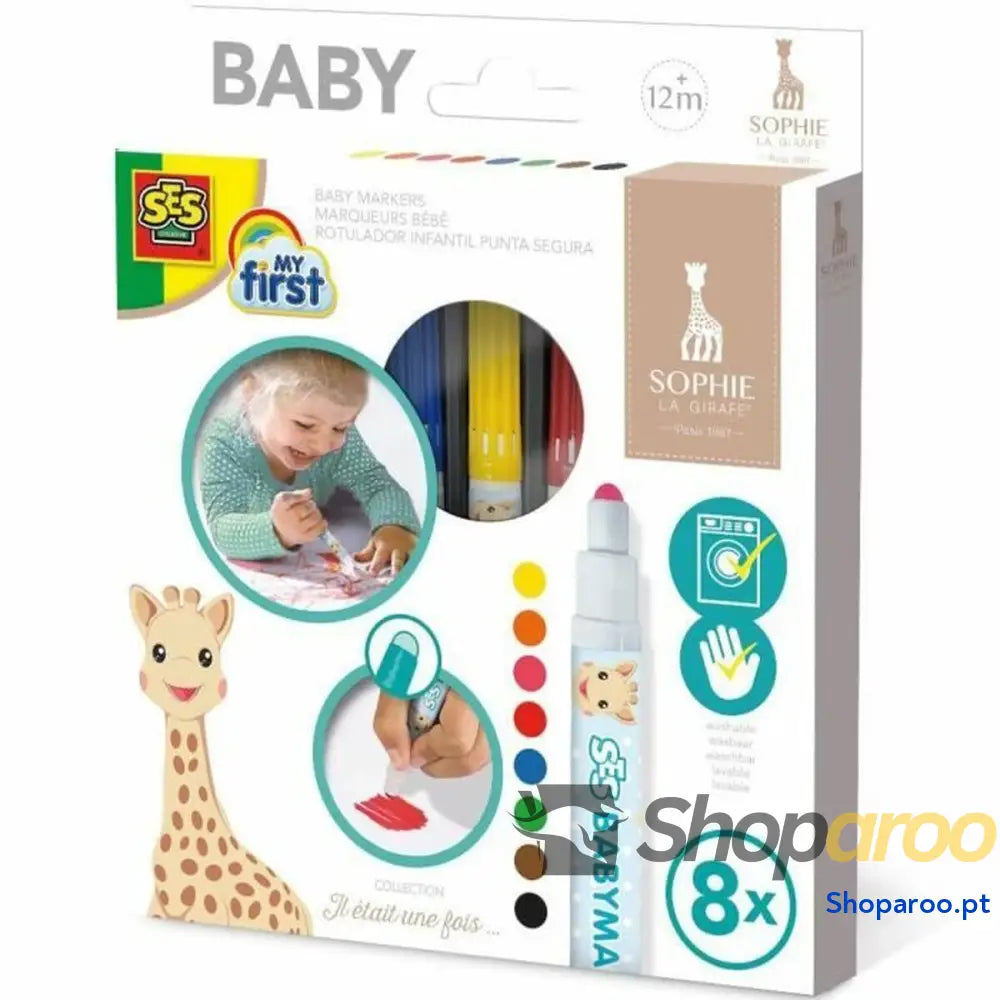 Conjunto de Canetas de Feltro babies SES Creative SOPHIE LA GIRAFE Multicolor