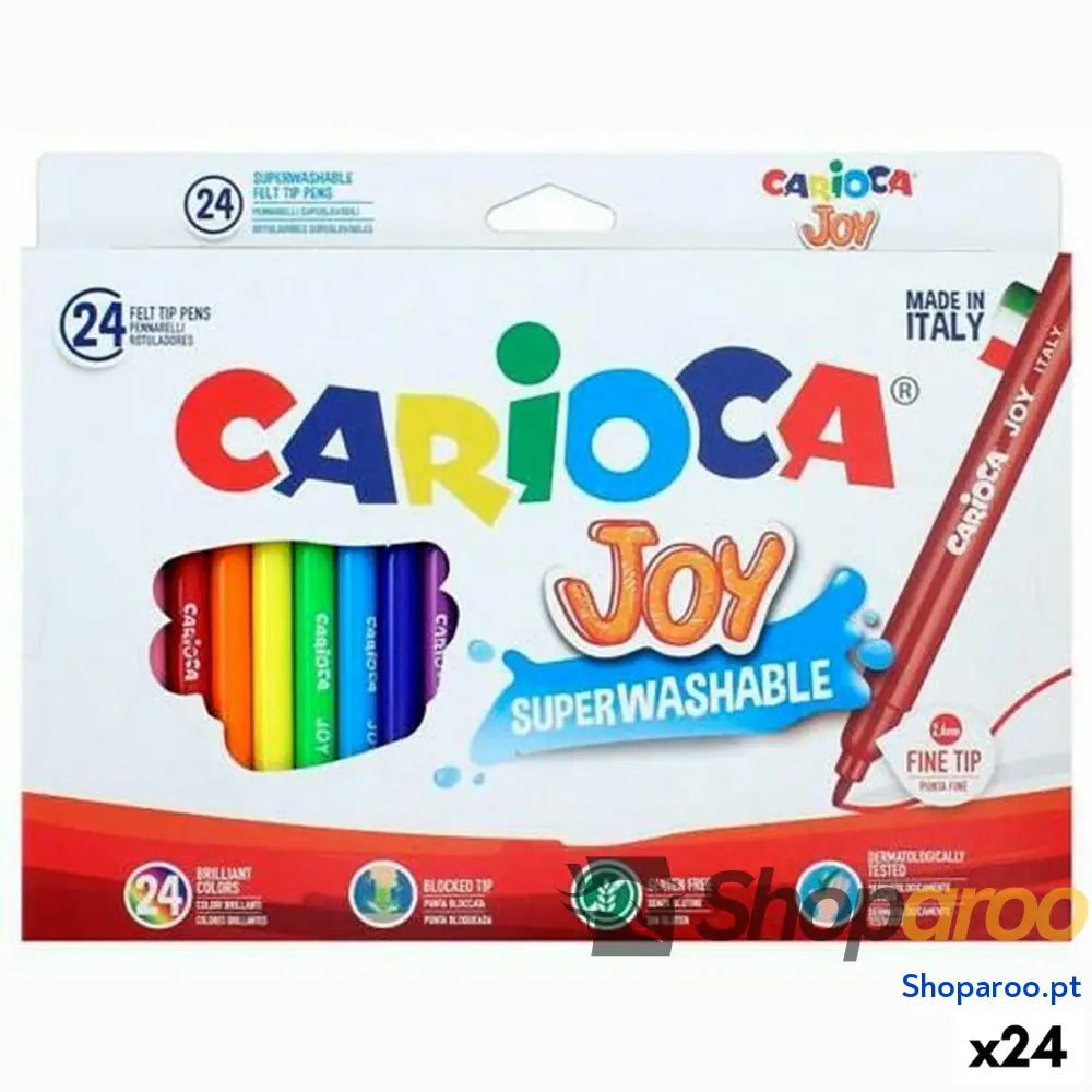 Conjunto de Canetas de Feltro Carioca JOY Multicolor 24 Peças (24 Unidades)