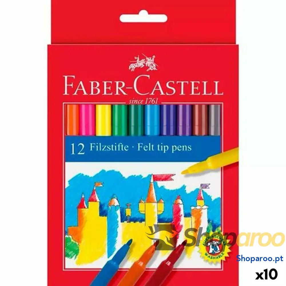 Conjunto de Canetas de Feltro Faber-Castell Multicolor (10 Unidades)