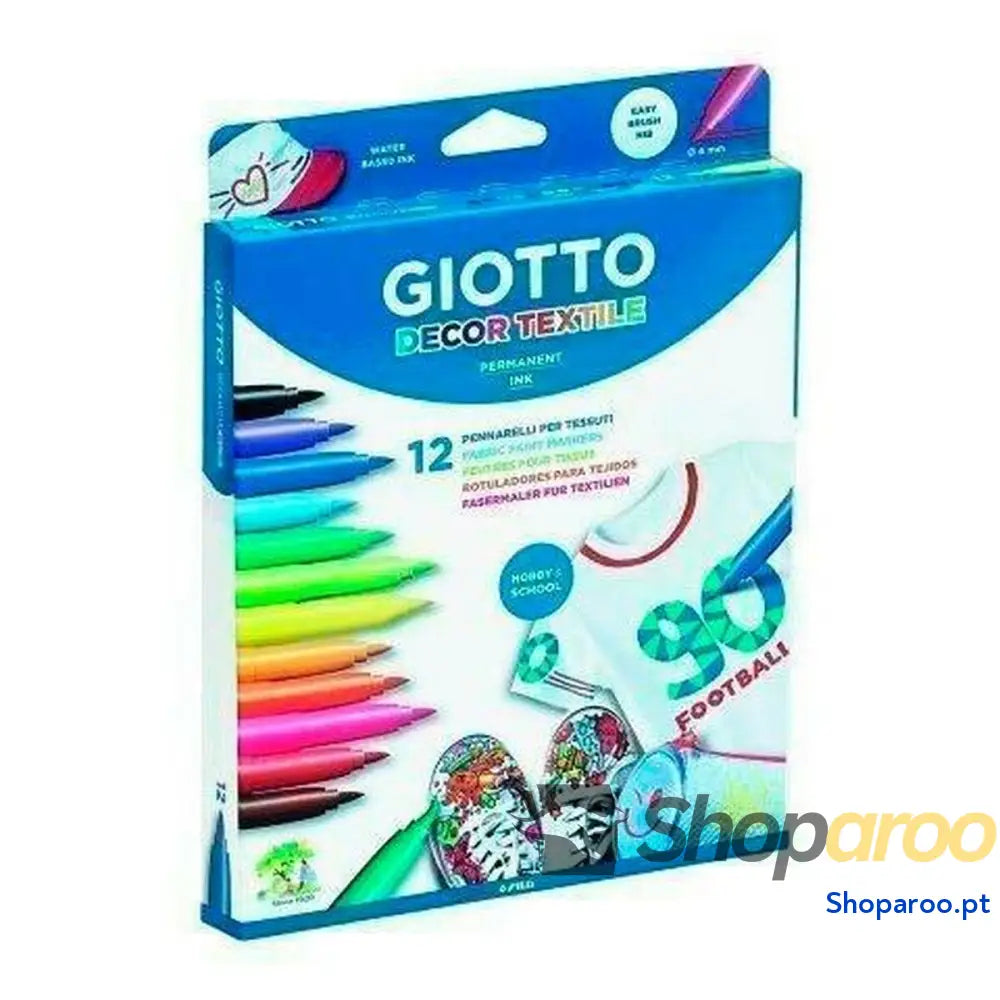 Conjunto de Canetas de Feltro Giotto F49490000 Multicolor (12 Peças)
