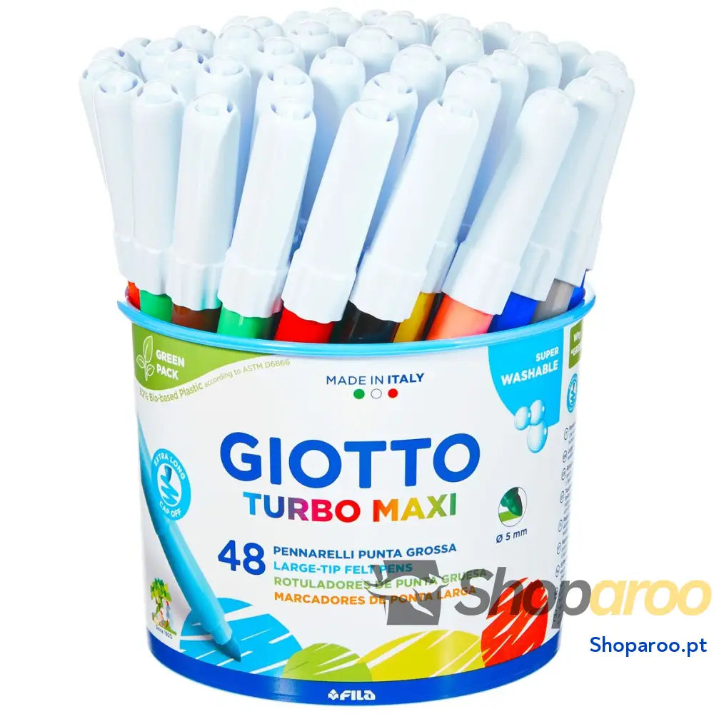 Conjunto de Canetas de Feltro Giotto Maxi 48 Unidades Multicolor