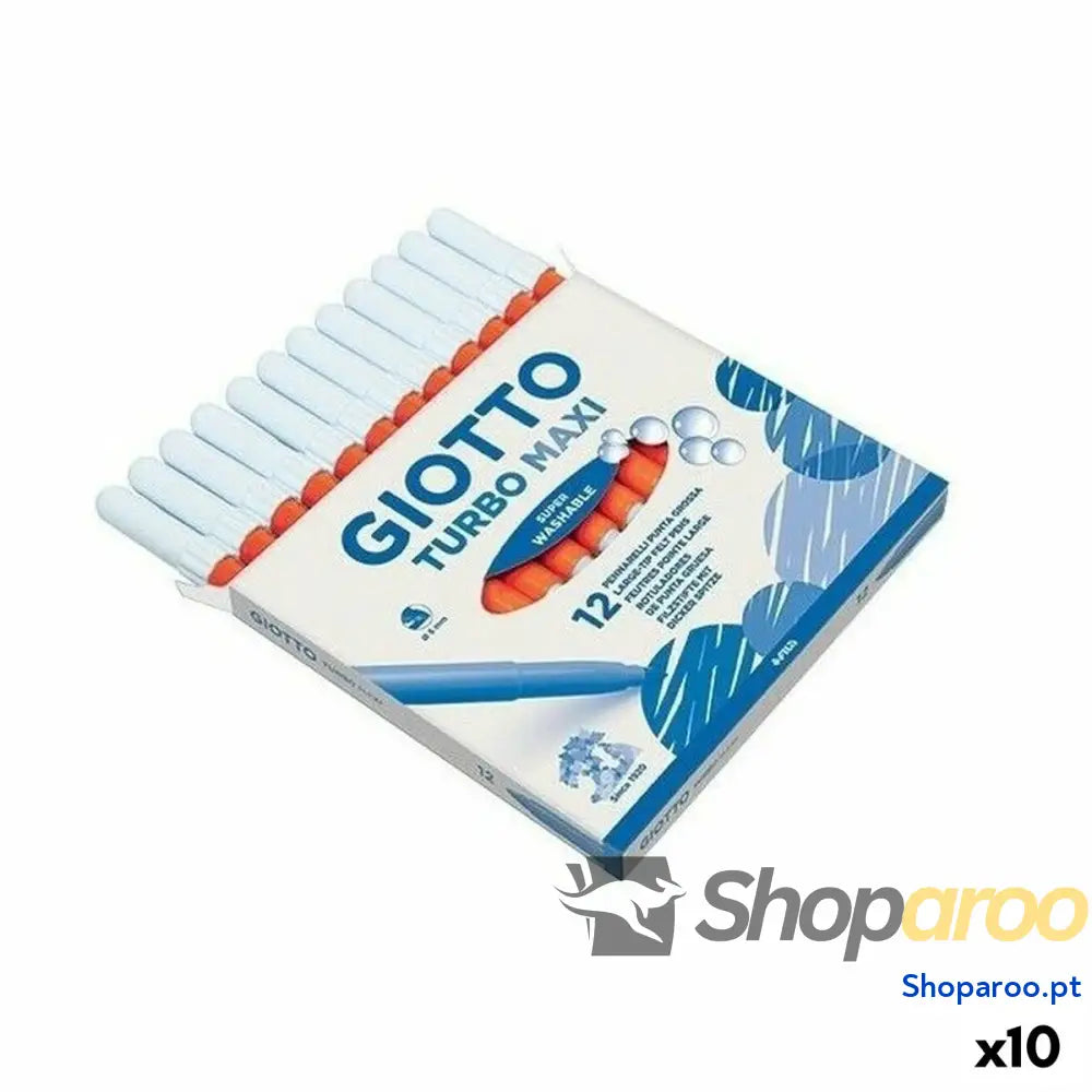 Conjunto de Canetas de Feltro Giotto Turbo Color Laranja (10 Unidades)